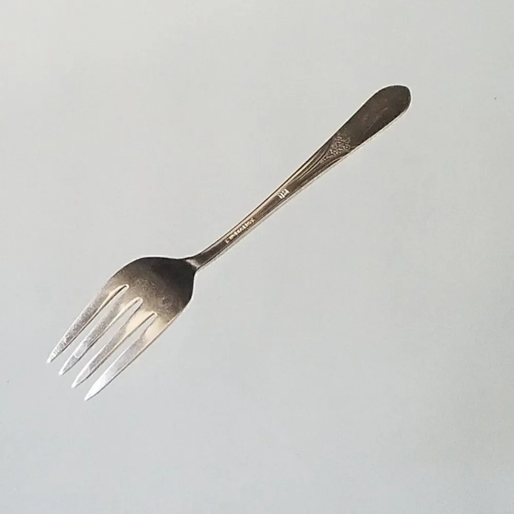 Wm Rogers IS Devonshire Aka Mary Lou 1938 Pattern Salad Fork Vintage Silverplate